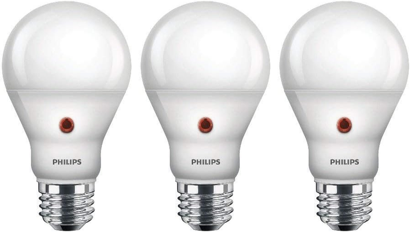 Dusk-To-Dawn Outdoor A19 Light Bulb, Flicker-Free, 800 Lumen, Soft White Light (