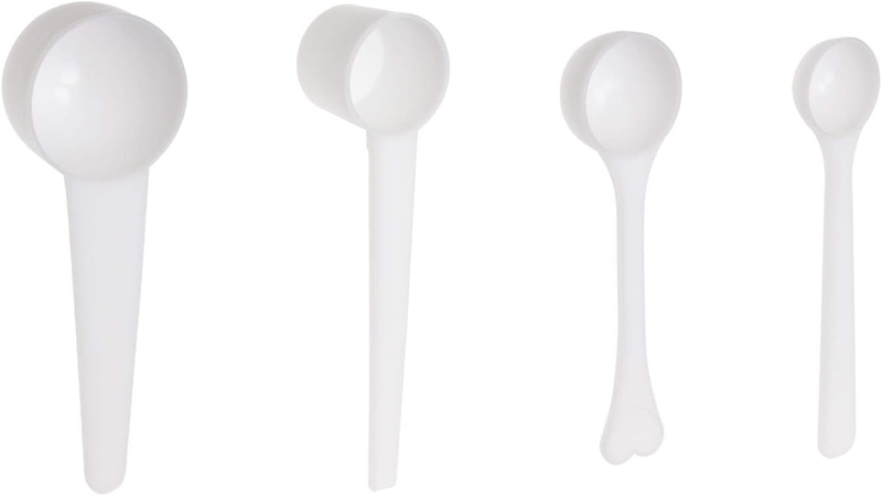 Kitchen Measuring Spoons Set, 1G/3G/5G/10G Scoops for Coffee, Protein, Milk Powd