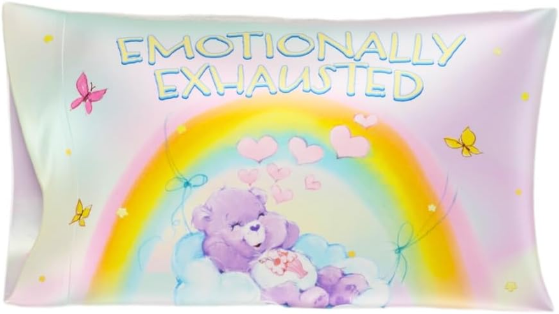 Care Bears Classic Retro Beauty Silky Satin Standard Pillowcase Cover 20X30 for