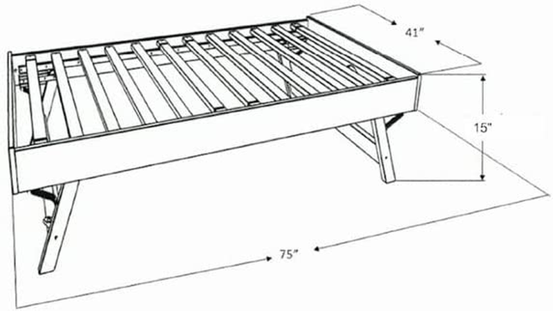 Boho Wood Daybed with Pop up Trundle in Walnut Brown Finish