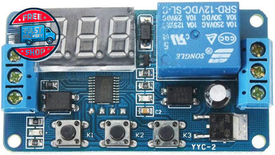 1Pcs Automation DC 12V Time Delay Relay Module LED Display Digital Dela