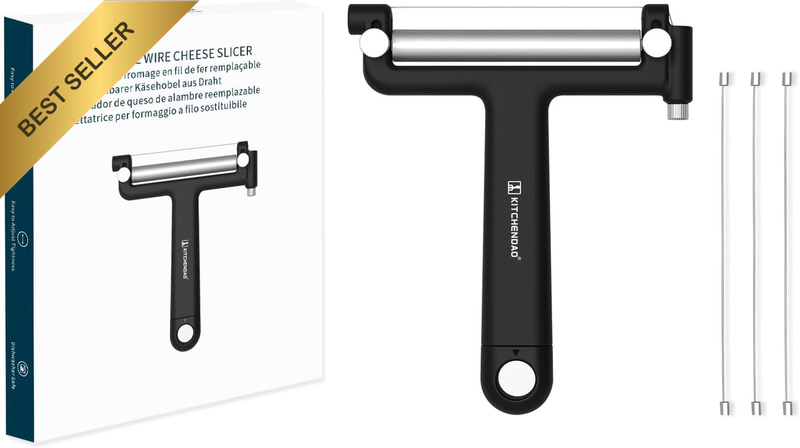 Adjustable Wire Cheese Slicer Cutter, 50% Stronger Wires with 2Nd Gen Wire Fixin