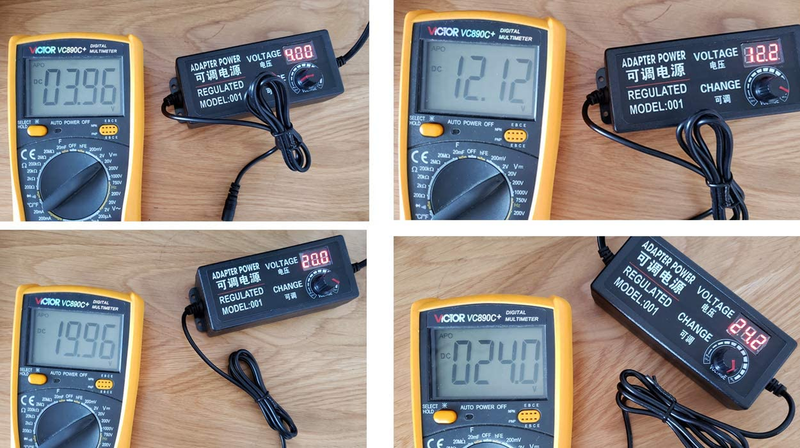 Adjustable AC/DC Switching Power Adapter Variable Voltage DC5525 Power Supply 4-