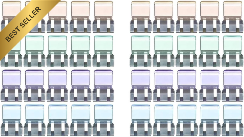 40 Pcs Reusable Push Clips, Refill Clips Plastic Color Binder Clips, 50 Sheet Ca