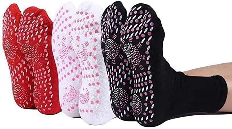 3 Pair Tourmaline  Slimming  Health Sock Tourmaline Acupressure Self-Heating