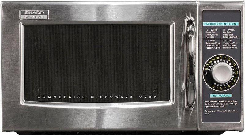 R-21LCFS Medium-Duty Commercial Microwave Oven with Dial Timer, Stainless Steel,