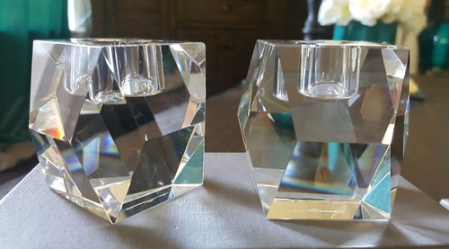 Rosenthal Crystal Surface Candlesticks