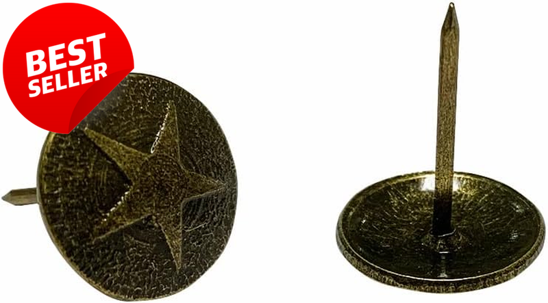 5/8" Antique Brass Upholstery Tacks 100Pc Decorative Furniture Nails DIY - US