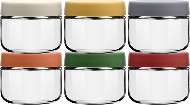 8Oz Glass Jars with Lids 1 Cup Small Food Containers for Chia Pudding Jam Snack