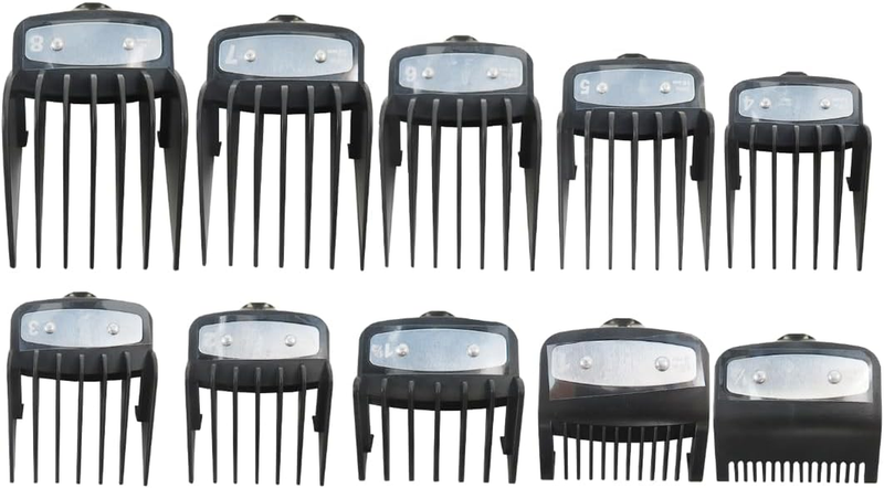 10 Pcs Professional Hair Clipper Combs Guides, Replacement Fit for Wahl Guards S