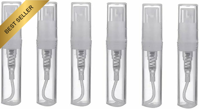 100Pcs Plastic Spray Bottle Empty Perfume Refill Sample Clear Container 2Ml