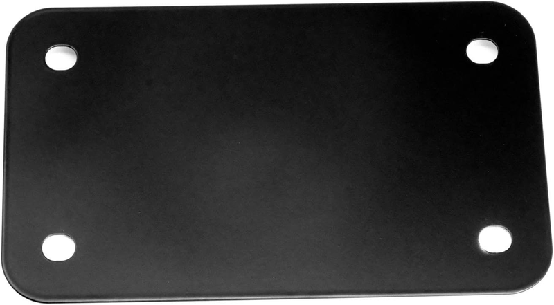 Motorcycle Stainless Steel License Plate Frame Plate, Black (Pack of 1)
