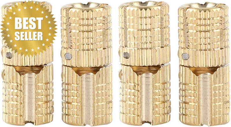 4Pcs/Pack Hidden Furniture Hinge Brass Concealed Barrel Wooden Box 8Mm 180° Open