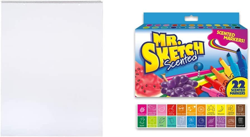Chart Tablet, 24 X 32 Inches + Mr. Sketch Chiseled Tip Scent
