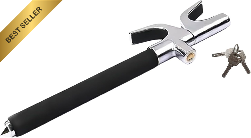 Steering Wheel Lock, Steering Lock, Car Anti-Theft Device, Adjustable, Universal