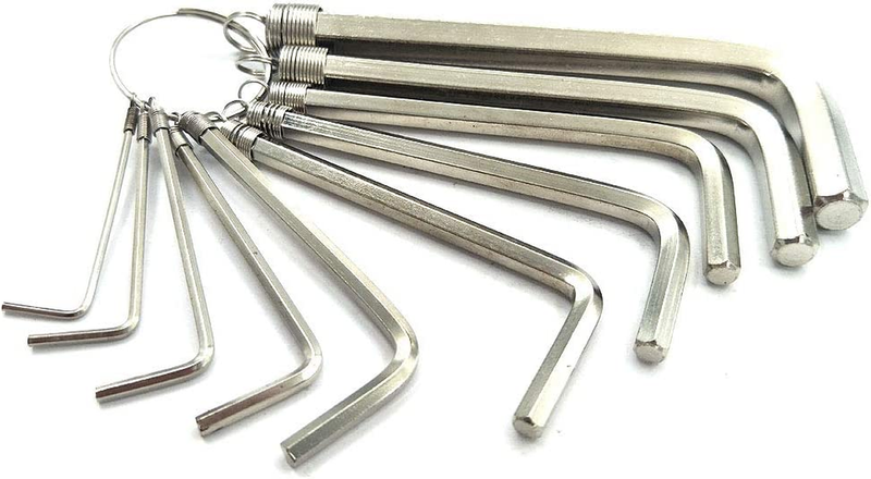 10 Pcs Allen Wrench Hex Key Set with Keychain Allen Wrench B