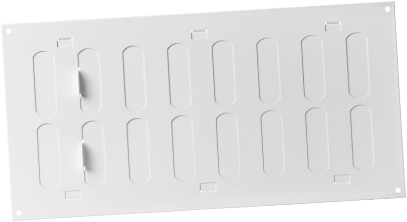 Sliding grille, 300 x 150 mm, metal, white, exhaust air grille