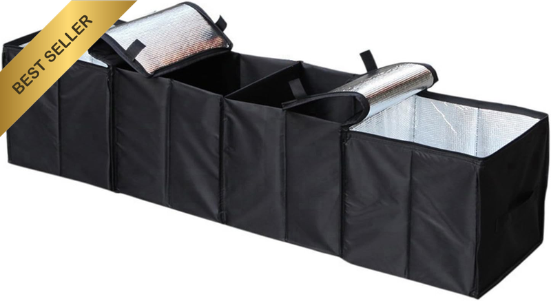 Cargo Foldable Multi Compartment Fabric Car Truck Van SUV Storage Basket Trunk O