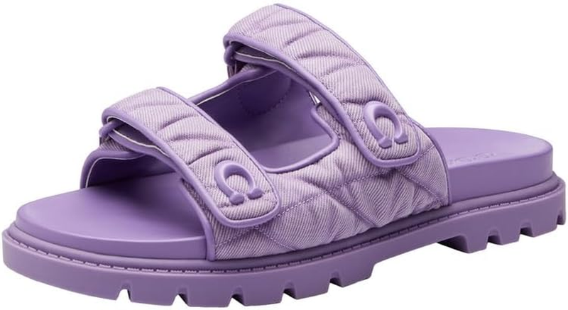 COACH womens Sculpted C Double Banded Sandal