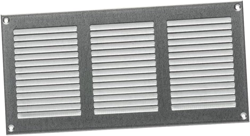 Galvanised Metal Air Vent Grille Cover with Insect Mesh 300x150mm / 12x6" inch V