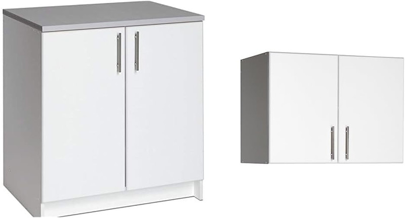 Elite Wall Mount and Freestanding Storage Cabinets Bundle (2 Pieces)