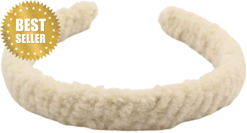 Plush Furry Headband (White) OR29-39