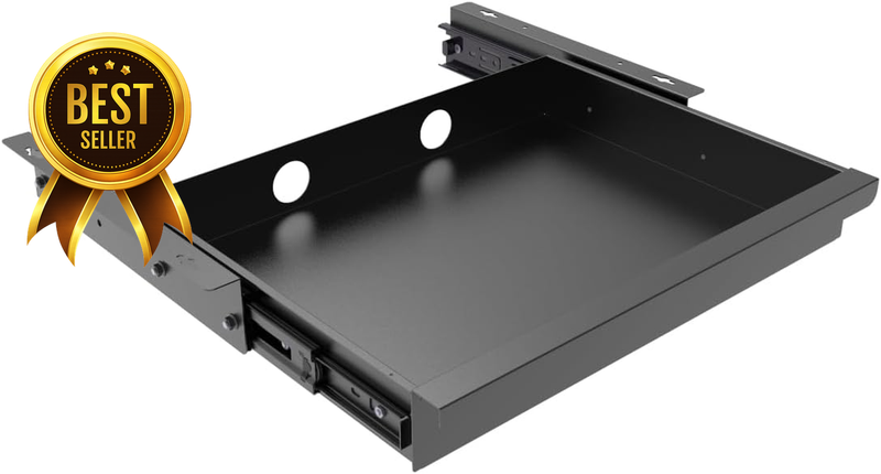 19.2x13.4-Inch Under-Desk Mounted Sliding Pull-Out Drawer