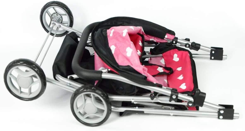 The New York Doll Collection First Doll Twin Stroller - Cutest Heart Design Baby