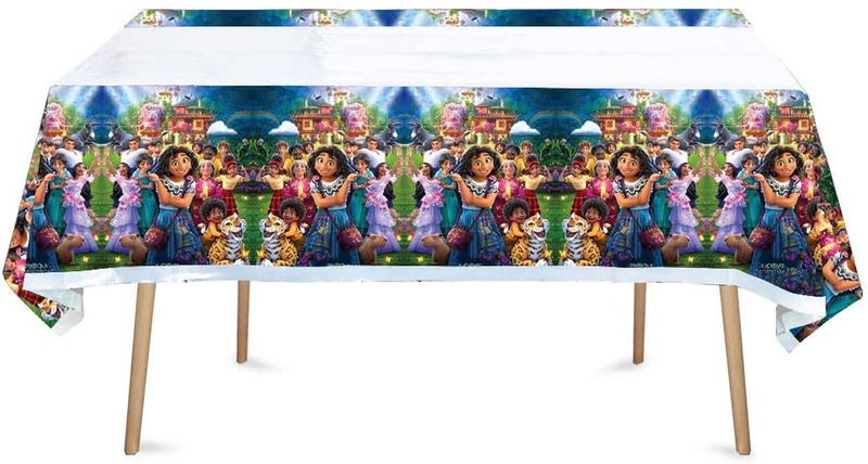 2PCS Encanto Tablecloth,Encanto Table Cover, for Encanto Theme Birthday Party Su