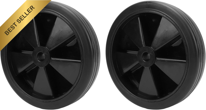 Air Compressor Replacement Wheel 6" Pack of 2 Universal ABS Rubber Plate Wheels