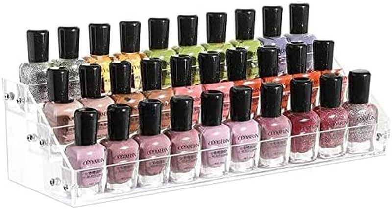 Nail Polish Organizer Clear Acrylic, 3 Layer Holds up to 27 Bottles