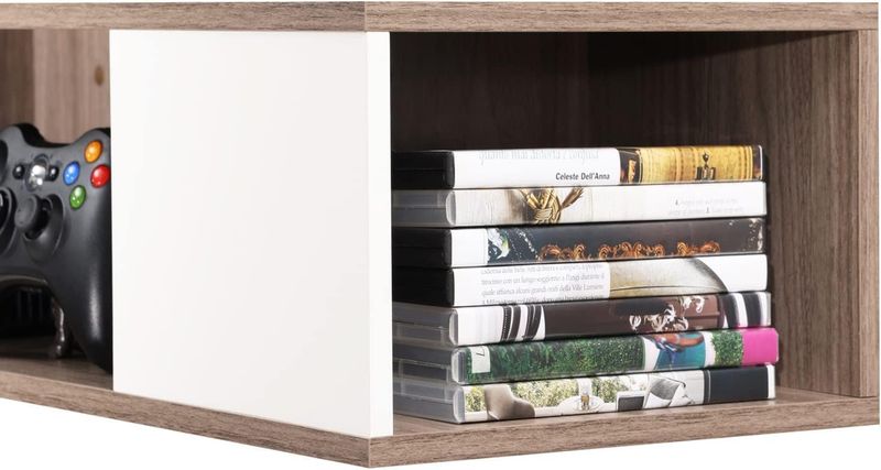 Floating TV Stand Shelf with 16 Changable LED Lights, Wall Mounted Entertainment