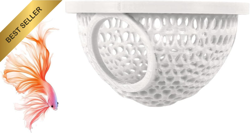 Floating Betta Hideout Cave, 3D Printed Hammock Aquarium Decor for Small Fish Re