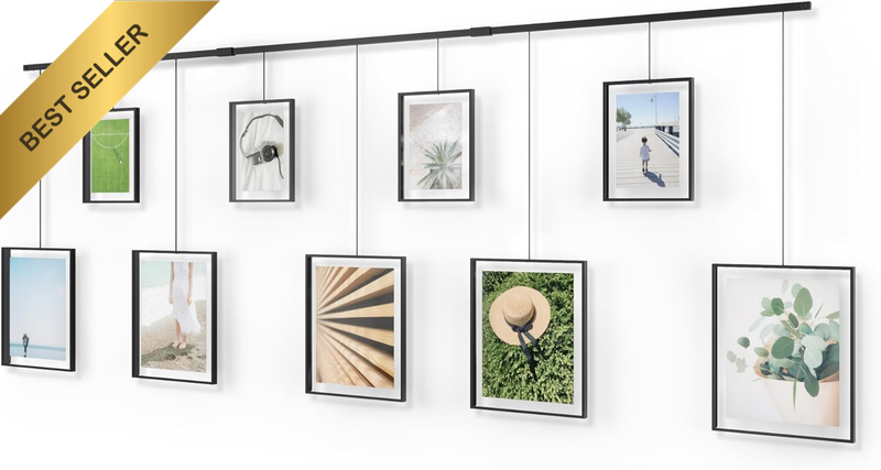 Exhibit 9Op Photo Display 9 Piece Set, Black