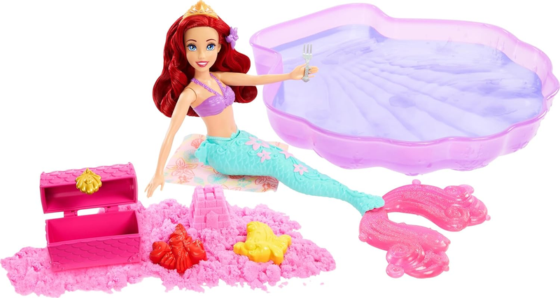 Disney Princess The Little Mermaid Ariel Mermaid Doll & Pool Set & 5 Accessories