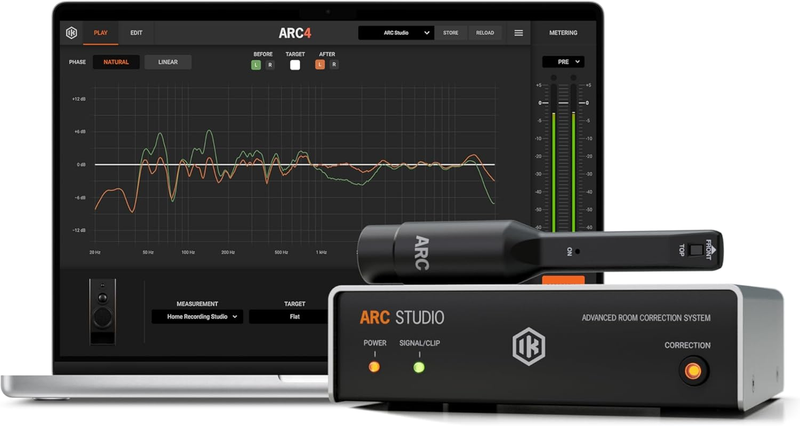 ARC Studio Room Correction System with High-Precision Analysis Microphone, Advanced Room Correction Software, and Stand-Alone Correction Processor for Pro Audio