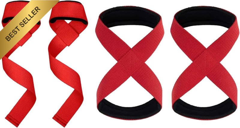 Figure 8 Lifting Straps, Padded Weightlifting Wrist Straps for Deadlift, Powerli