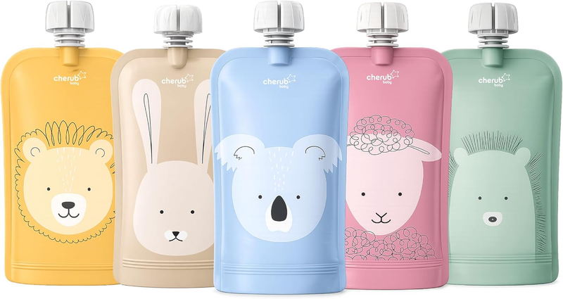 Refillable Yoghurt Pouches, 5 Packs 150Ml for Toddlers