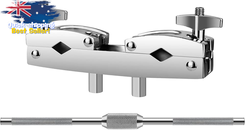 Heavy-Duty Cymbal Clamp, Adjustable Multi-Clamp w/Extension Bar, Drum Mount