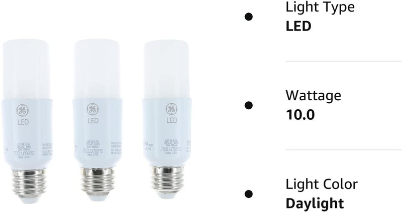 GE Lighting 79369 LED Bright Stik 10-Watt (60-Watt ), 760-Lumen Light Bulb with