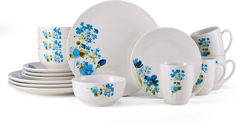 Studio Nova Painted Wildflowers 16-Piece Dinnerware Set, Service for 4