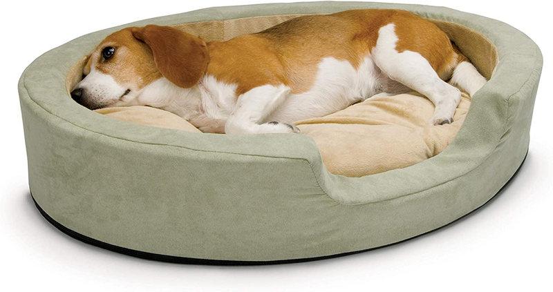 K&H Pet Products Thermo-Snuggly Sleeper Heated Bolster Pet Bed, Cuddler Bed for