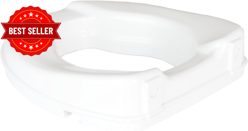 Savanah Raised Toilet Seat, 5Cm High without Lid, 190 Kg Weight Capacity, Elevat