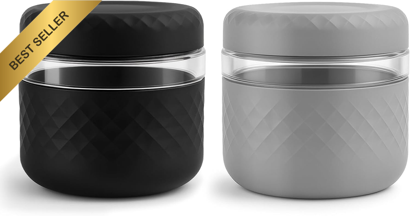 24 Oz / 710Ml Glass Food Storage Container with Lids - 2 Pack, Airtight & Leakpr