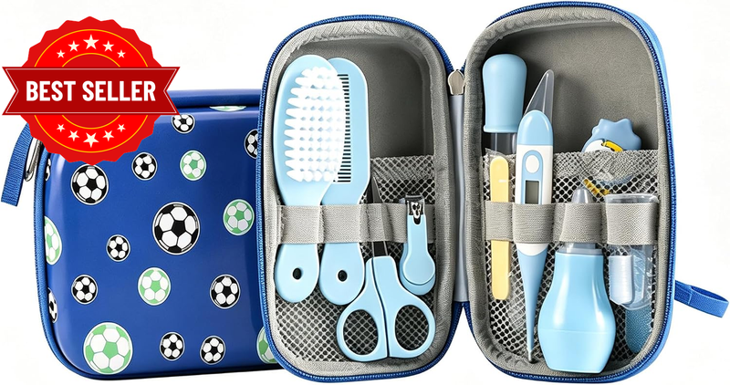 12 in 1 Baby Grooming Kit, Newborn Healthcare and Care Set with Hair Brush Comb