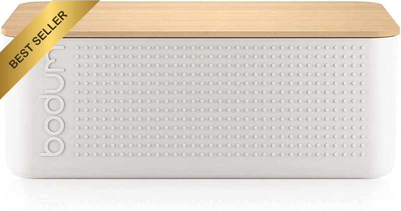 Bread Box with Cutting Board Lid, off White, 11555-913, Large