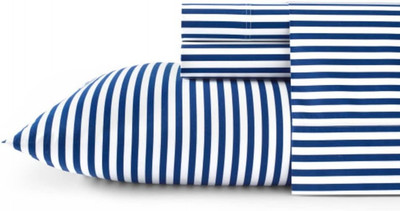 - Full Sheets, Cotton Percale Bedding Set, Crisp & Cool Home Decor (AJO Blue, Fu