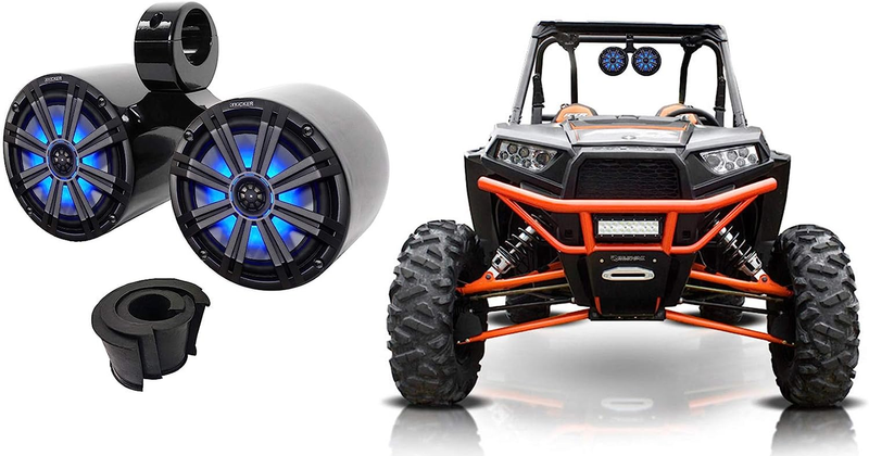 (1) Pair  45KM84L 8" 600 Watt Boat Speakers Led'S KM8 Bundle