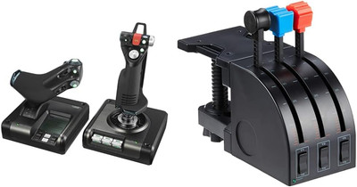 Logitech G Logitech X52 Pro Flight Control System Saitek PRO Flight Throttle Qua