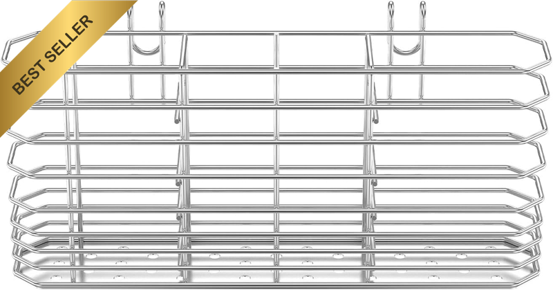 Stainless Steel Cutlery Hanging Basket for Knife Fork Spoon Drying Compartmental